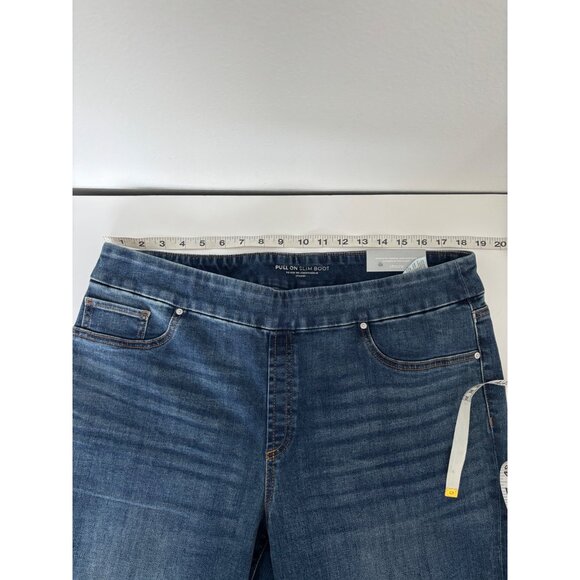 NWT Chico’s Jeans 16R Fits 12–14 Pull-On Slim Bootcut Preppy Classic Americana - Picture 8 of 12